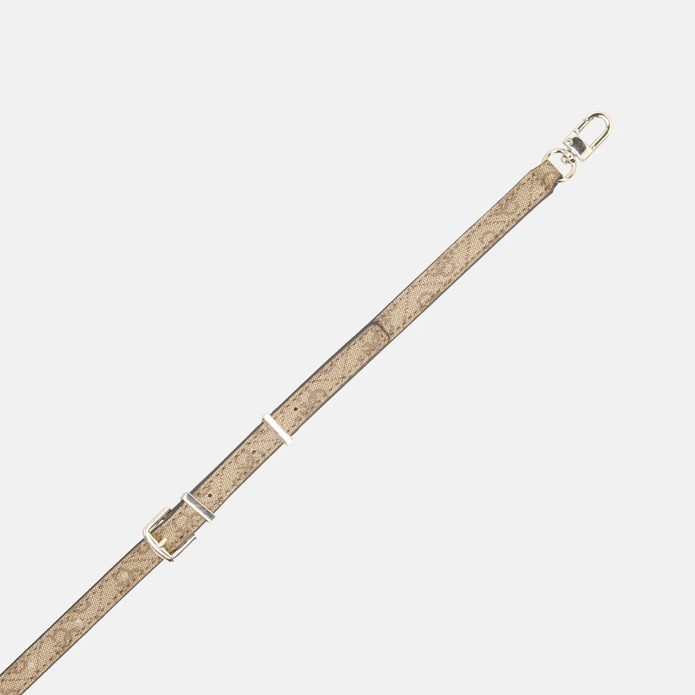 Guess Leona Girlfriend crossbody tas latte logo bij Duifhuizen