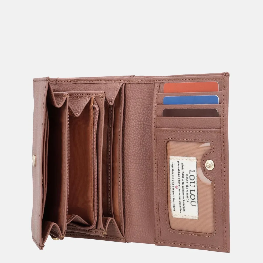 Loulou Essentiels Petite Fleur portemonnee S mocha mousse bij Duifhuizen
