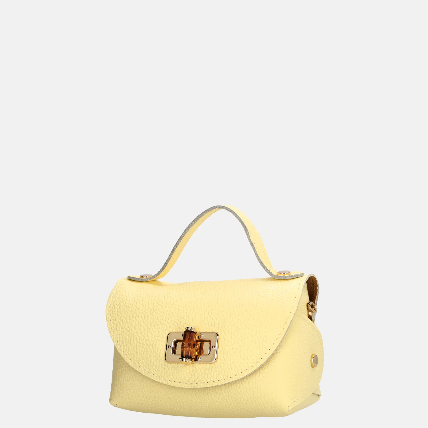 Charm London Bamboo handtas zachtgeel bij Duifhuizen