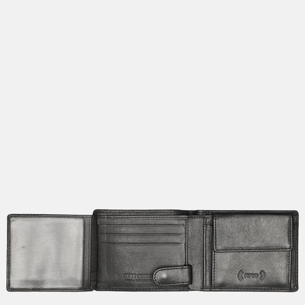 Bear Design billfold S zwart bij Duifhuizen