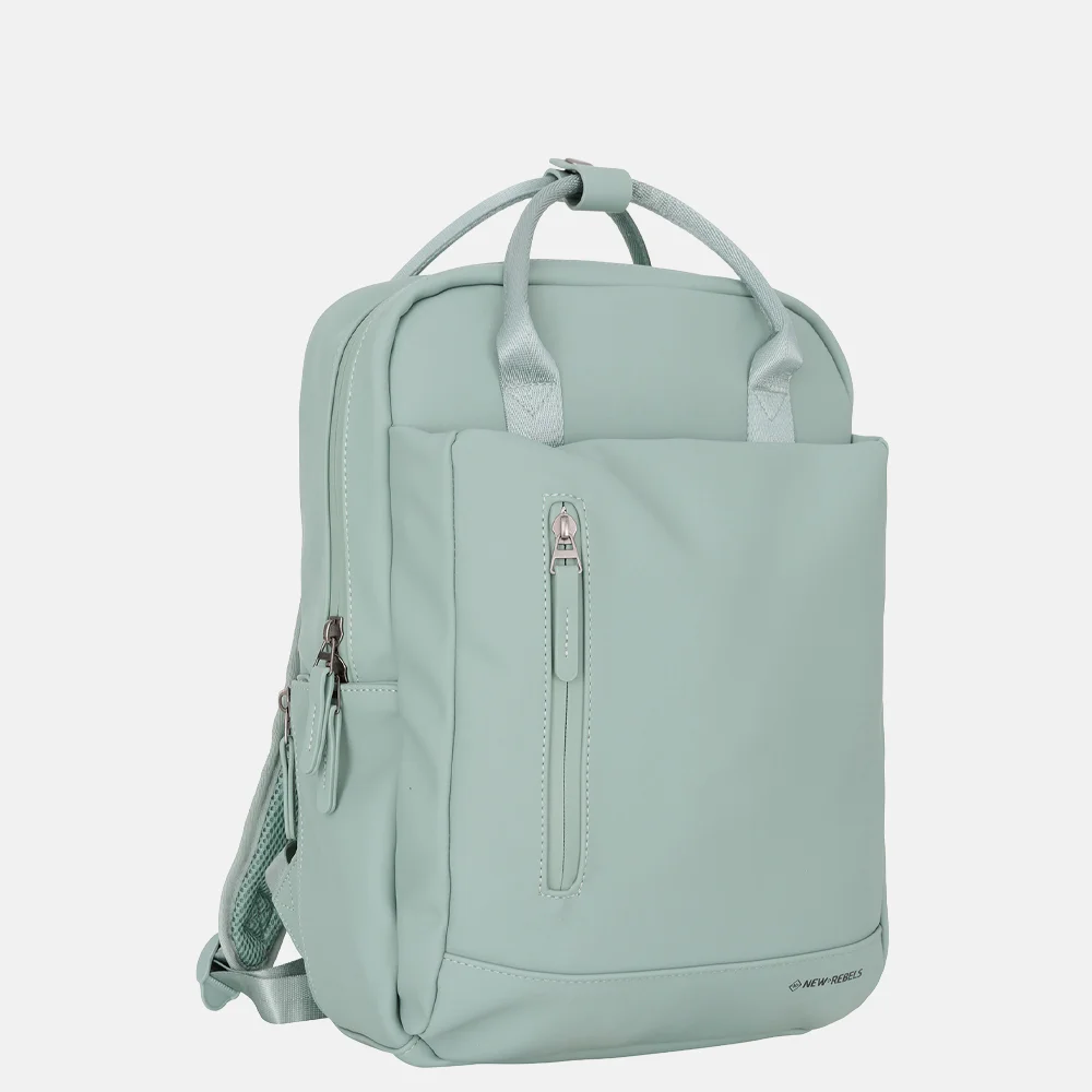 New Rebels Harper rugzak 13.3 inch salie groen bij Duifhuizen