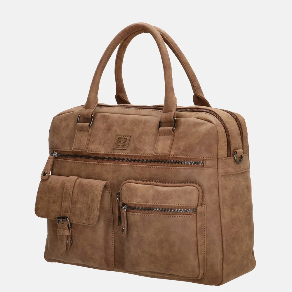 Enrico Benetti Ardèche shopper 13 inch camel bij Duifhuizen