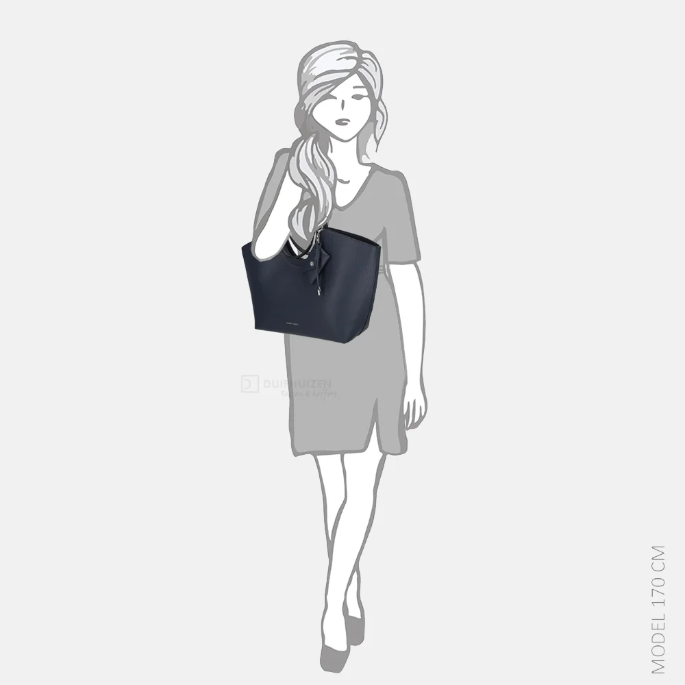 Laurent David Estee handtas/shopper navy bij Duifhuizen