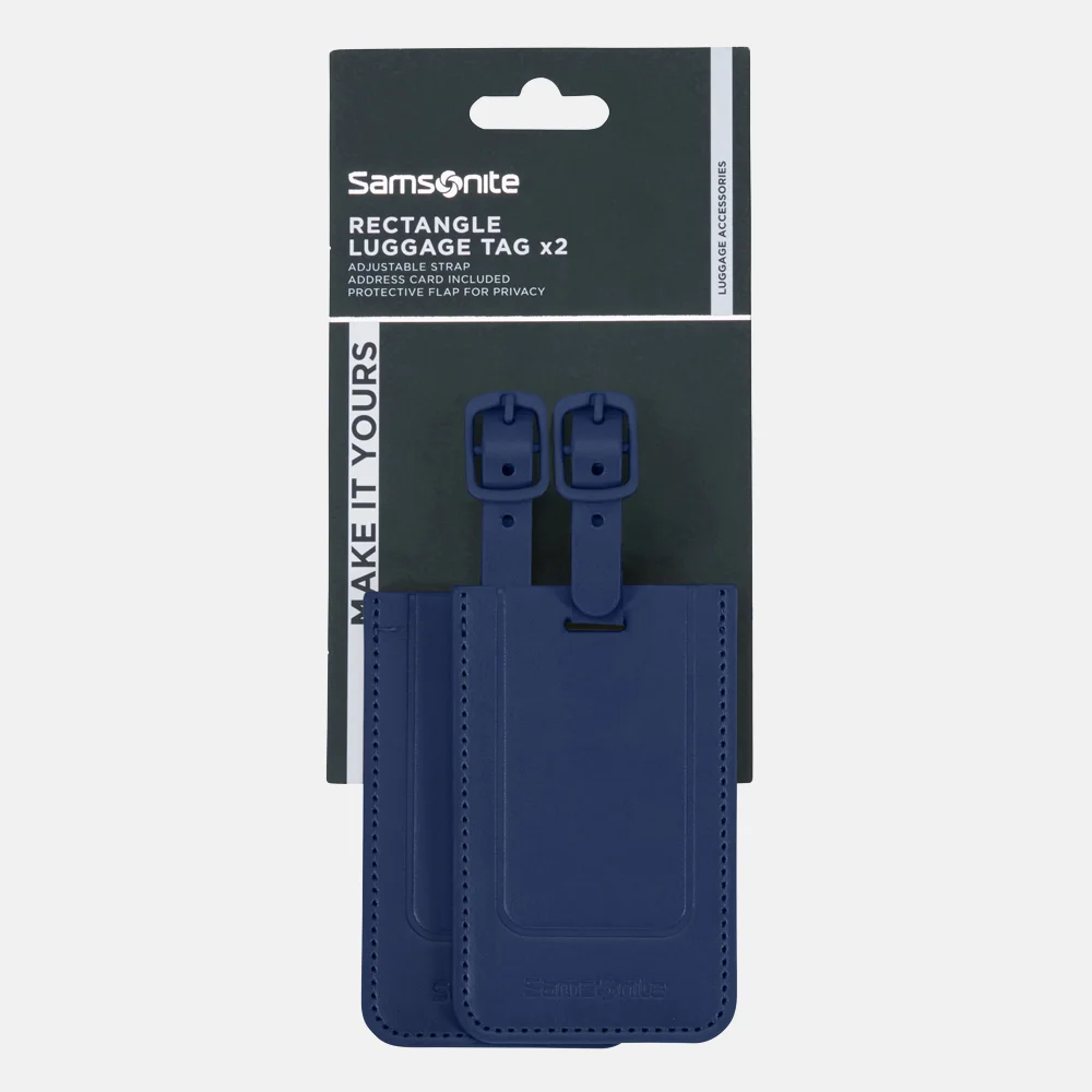 Samsonite Revolution kofferlabel midnight blue bij Duifhuizen