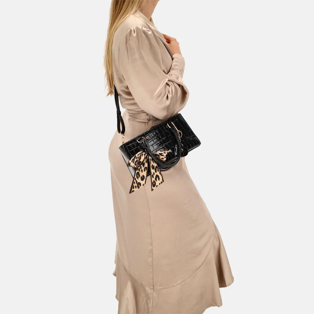 Charm London Knightbridge handtas zwart bij Duifhuizen