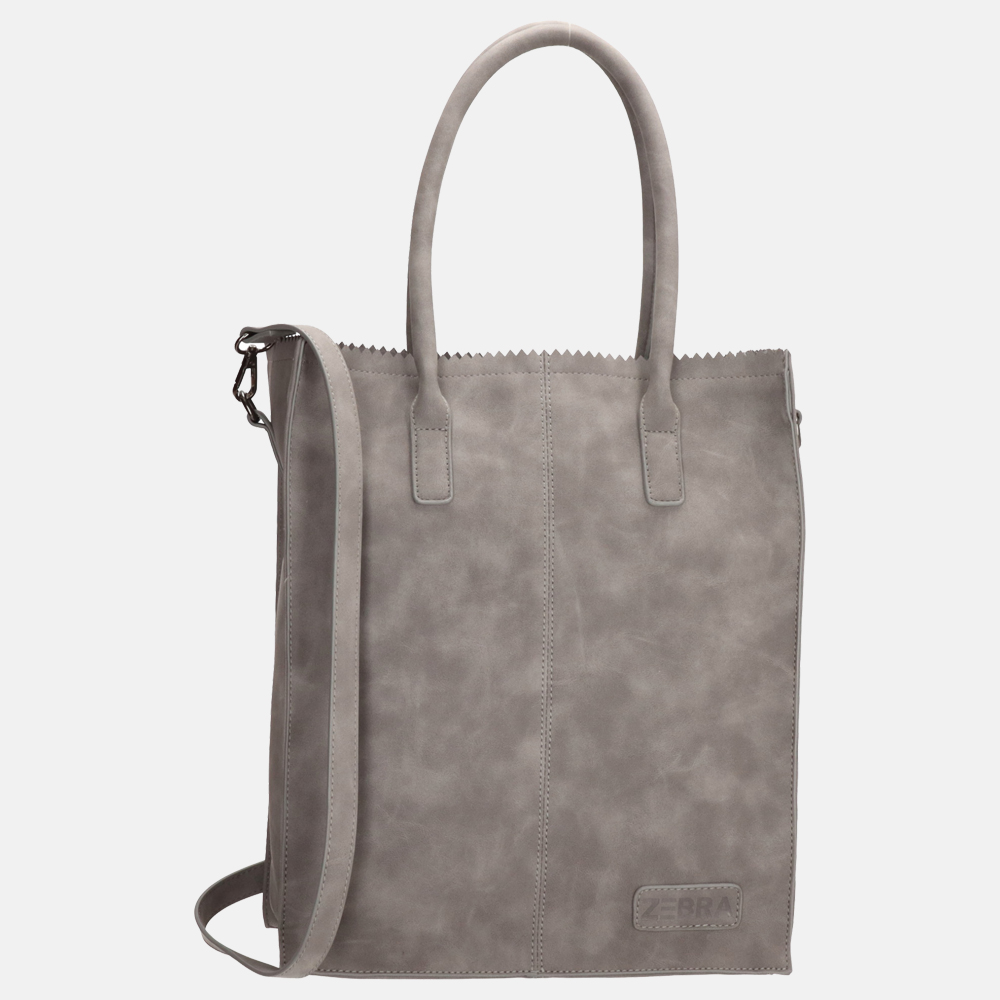 Zebra Trends Rosa shopper middengrijs