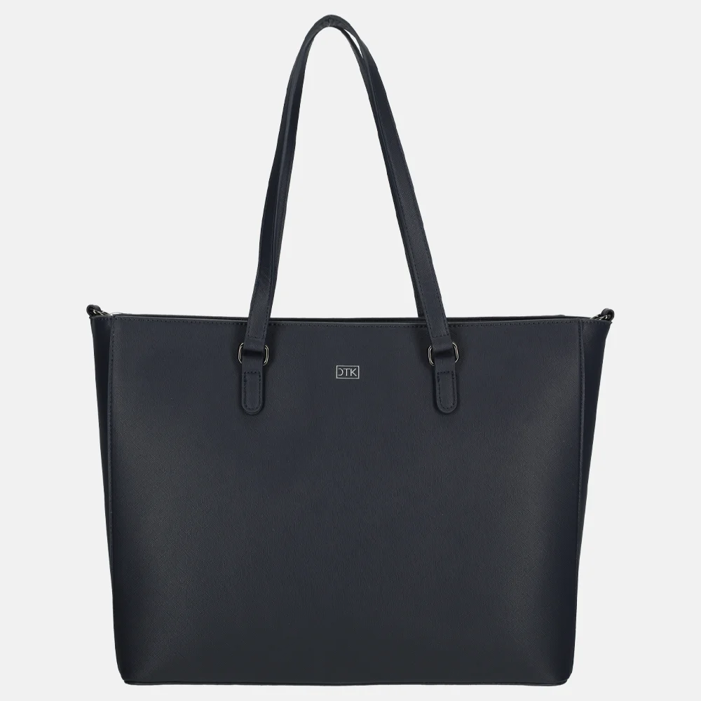 Duifhuizen Saffiano shopper L donker navy bij Duifhuizen