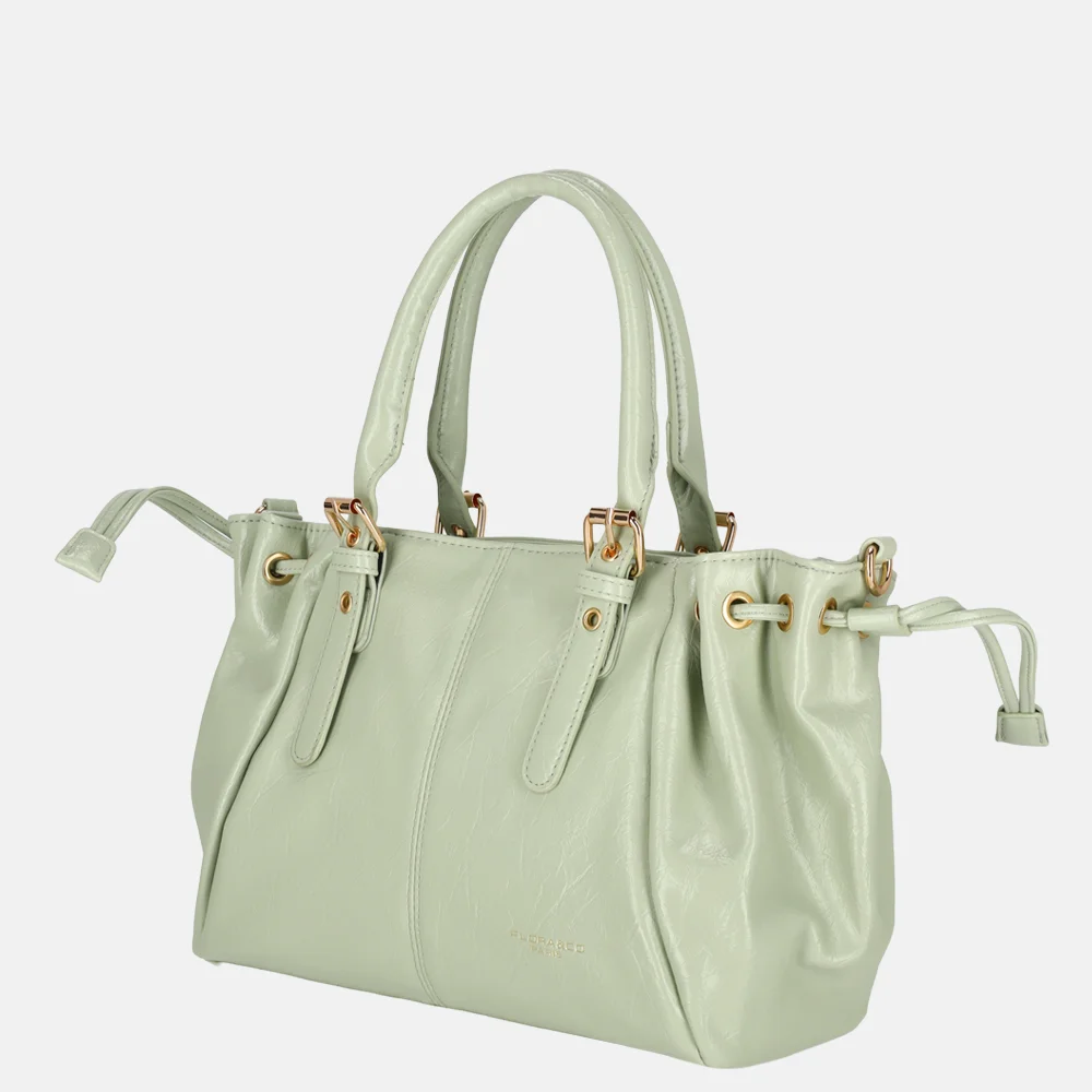 Flora & Co handtas lak vert clair bij Duifhuizen