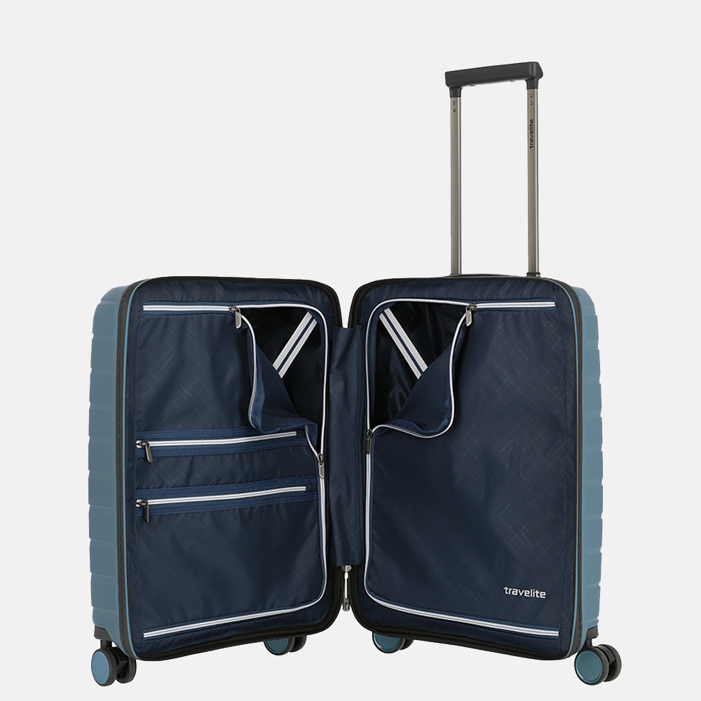 Travelite Air Base handbagage koffer 55 cm ice blue bij Duifhuizen