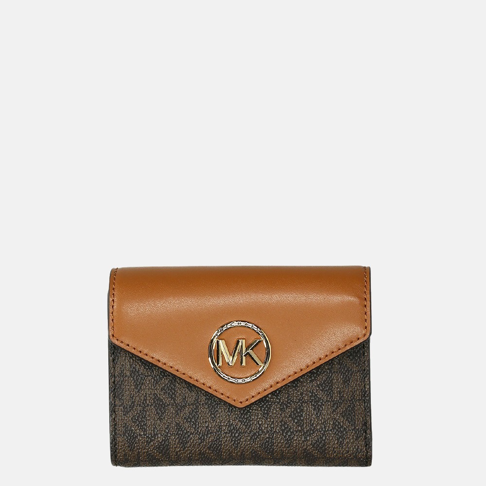 Michael Kors Carmen portemonnee brown acorn bij Duifhuizen