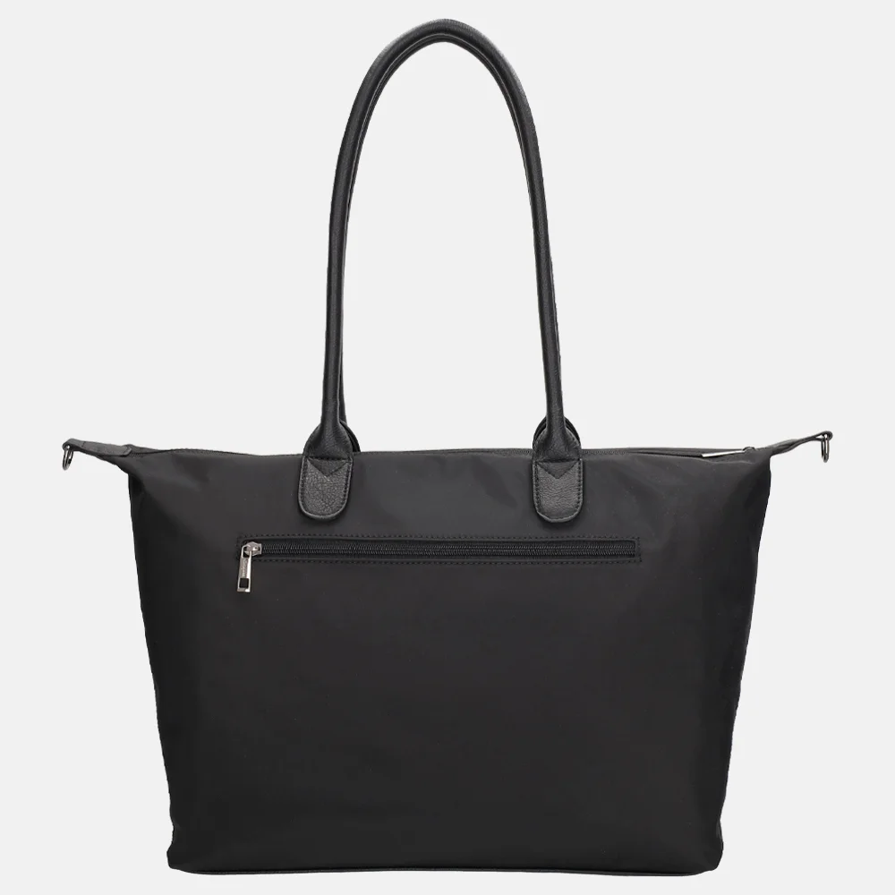 Charm London Buckingham Mono shopper met 15.6 inch laptopvak L zwart bij Duifhuizen