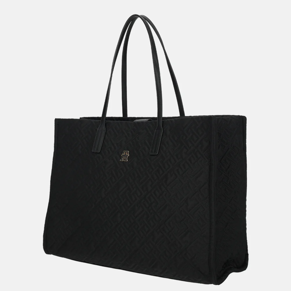 Tommy Hilfiger City tote shopper mono black bij Duifhuizen