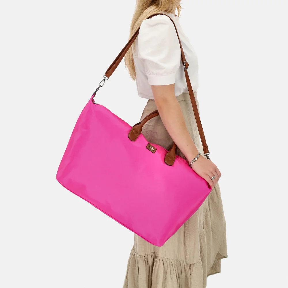 Charm London Buckingham weekendtas fuchsia bij Duifhuizen