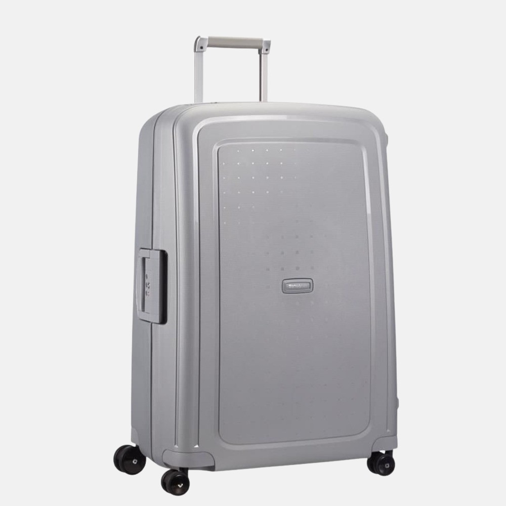 Verniel zebra spreiding Samsonite S'Cure spinner 75 cm silver bij Duifhuizen