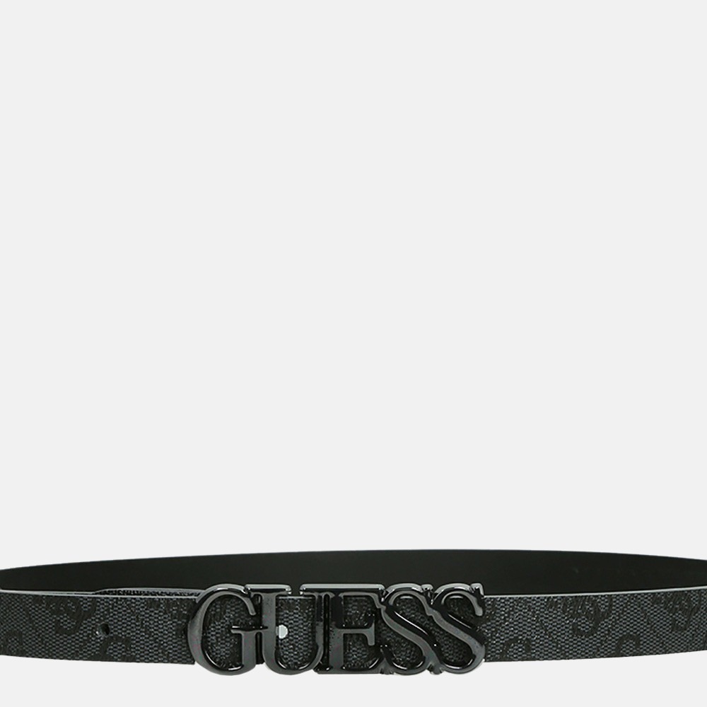 beweging buik vroegrijp Guess Noelle riem 2 cm logo coal | Duifhuizen