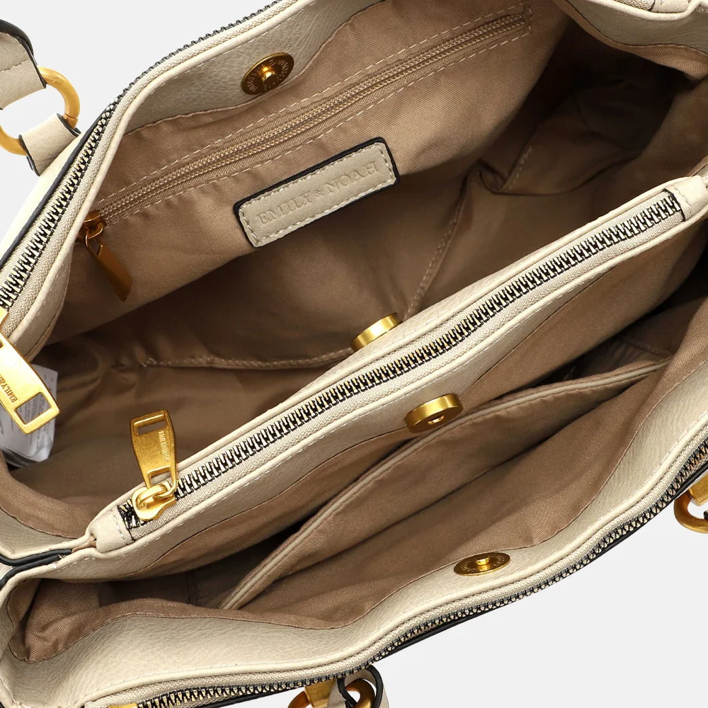 Emily & Noah Danika handtas M dark taupe bij Duifhuizen