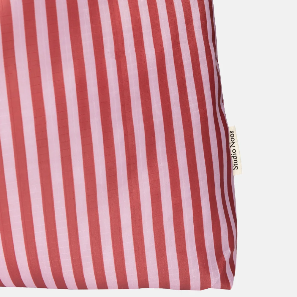 Studio Noos shopper red/lilac striped bij Duifhuizen