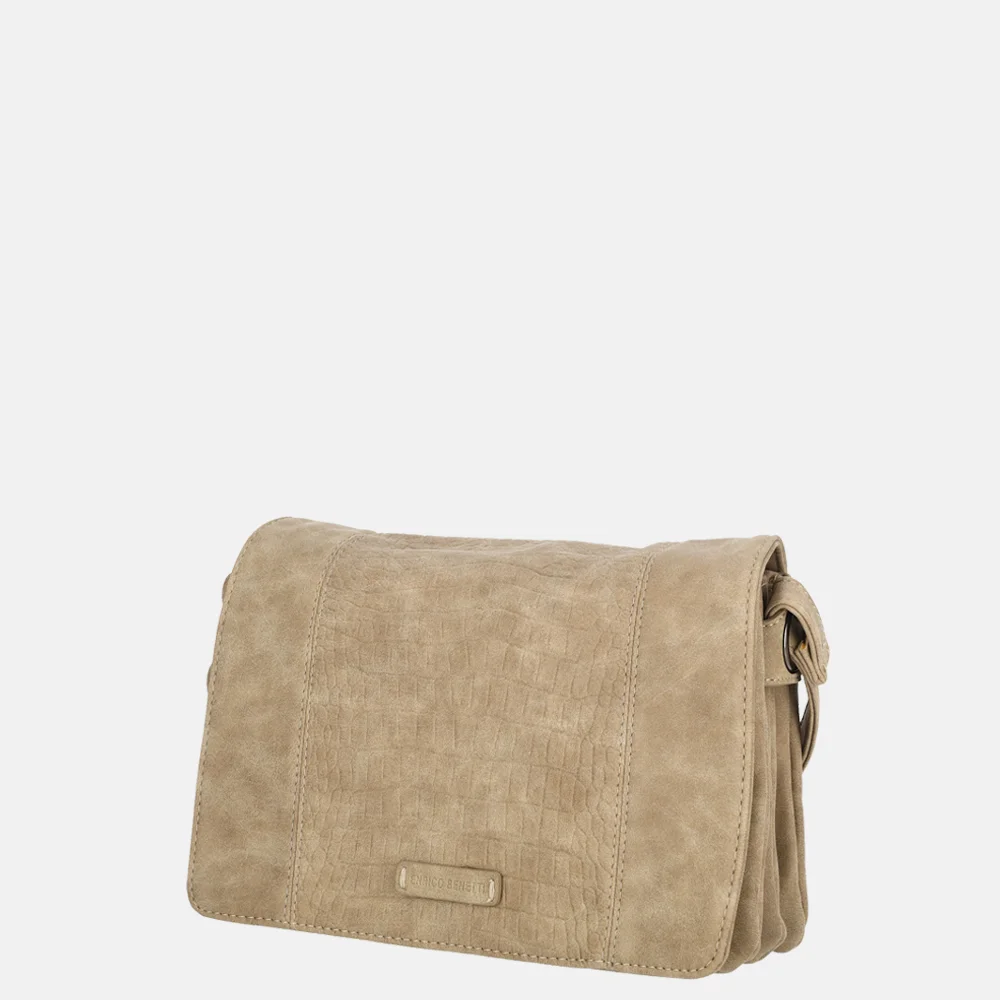Enrico Benetti Josie crossbody tas middentaupe bij Duifhuizen