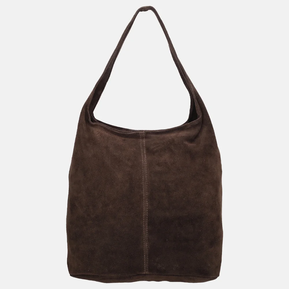 Charm London suède buideltas L donkerbruin bij Duifhuizen