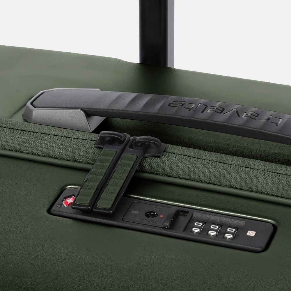 Travelite Millennium handbagage koffer 55 cm pine green bij Duifhuizen