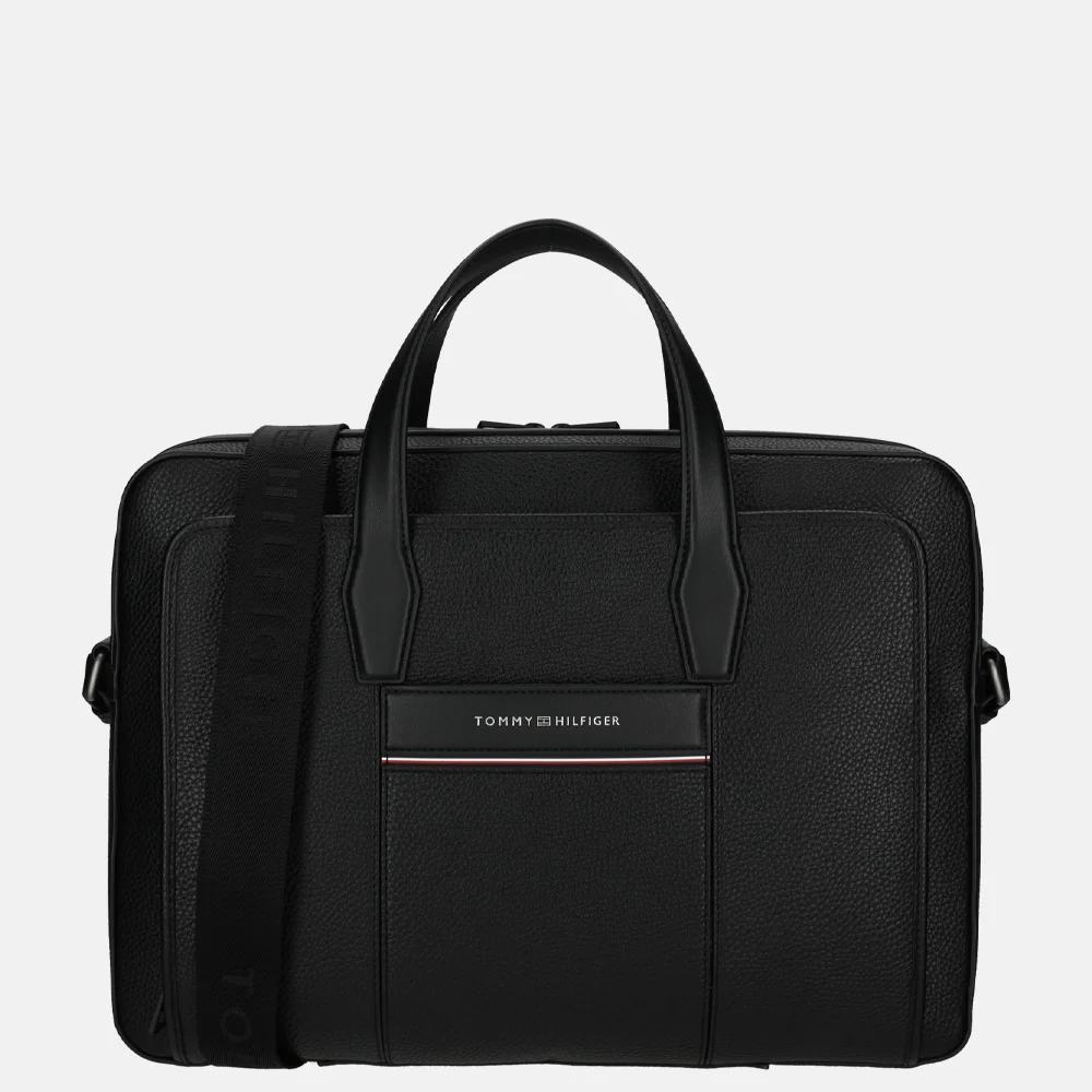 Tommy Hilfiger Corp slim computer bag laptoptas black