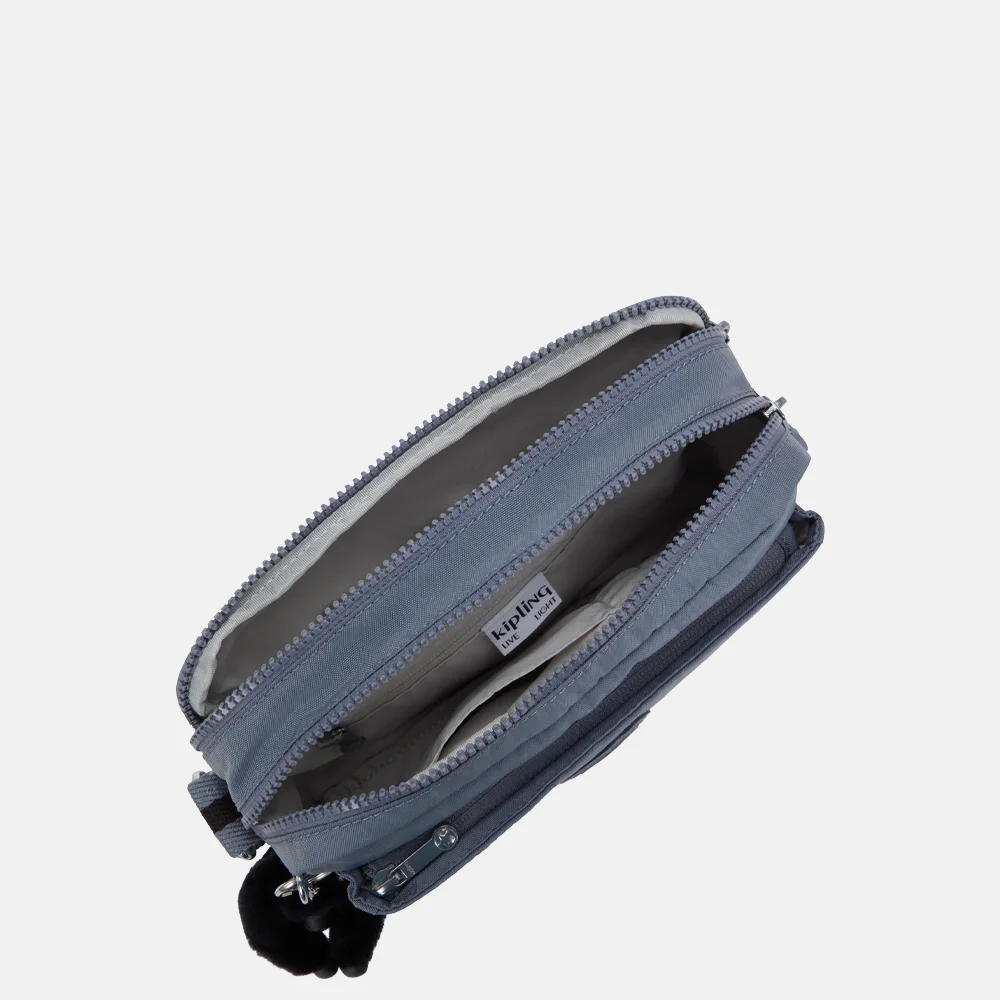 Kipling Abanu crossbody tas M blue stone bij Duifhuizen