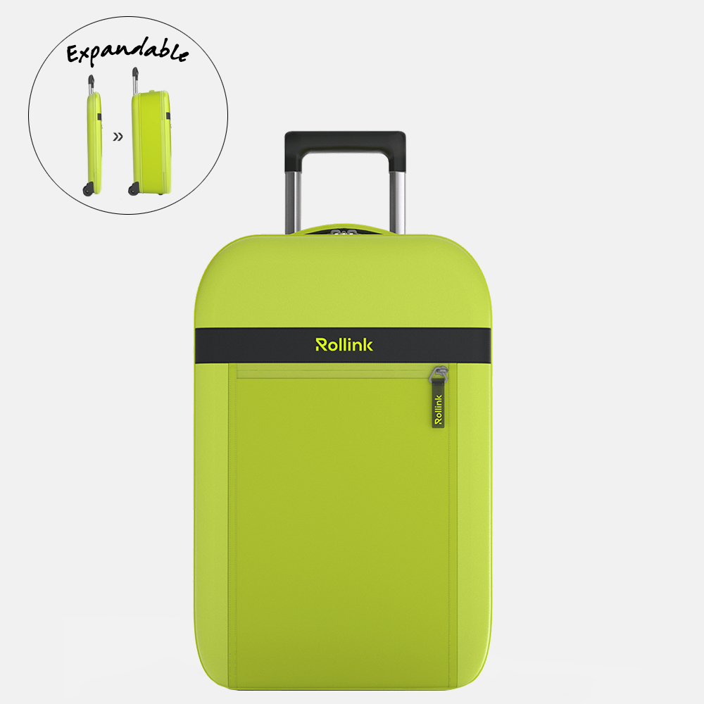 Rollink Flex Aura Expandable handbagage koffer 55 cm limeade
