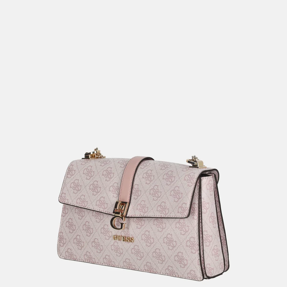 Guess Zamira schoudertas orchid logo bij Duifhuizen