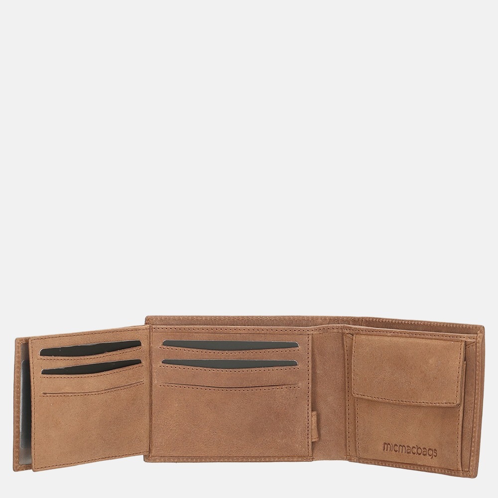 Micmacbags Malmö billfold brown bij Duifhuizen