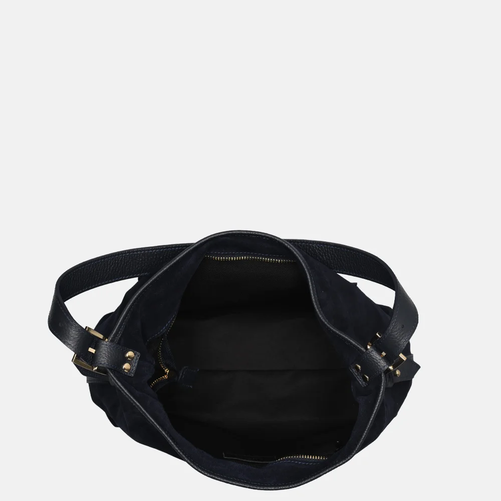 Charm London buideltas suede M blauw bij Duifhuizen