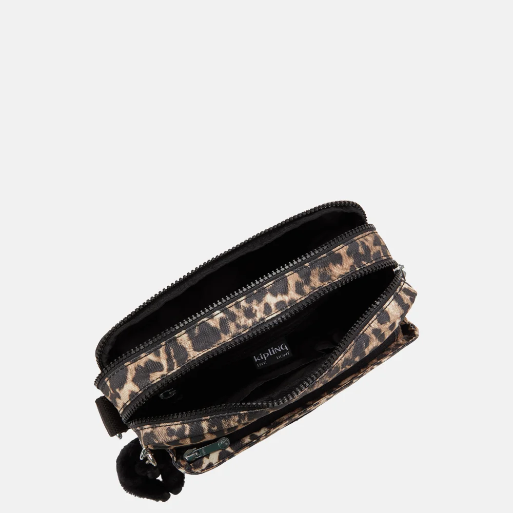 Kipling Abanu crossbody tas M wild leopard bij Duifhuizen