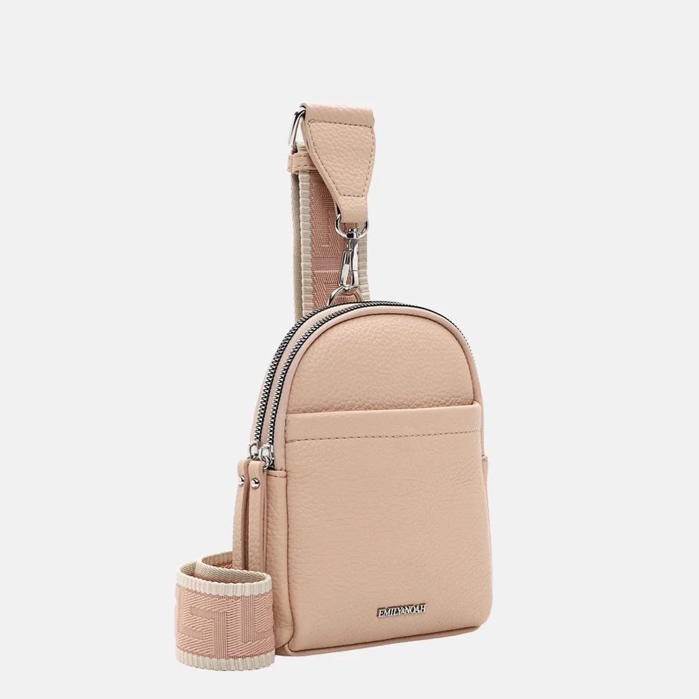 Emily & Noah Elena crossbody tas pink salt bij Duifhuizen