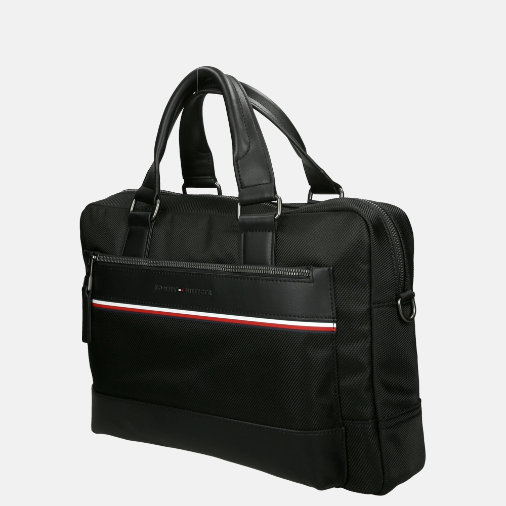 Tommy Hilfiger 1985 laptoptas  black bij Duifhuizen