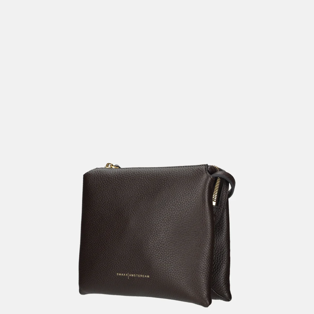 Smaak Amsterdam Jovi crossbody tas dark chocolat bij Duifhuizen