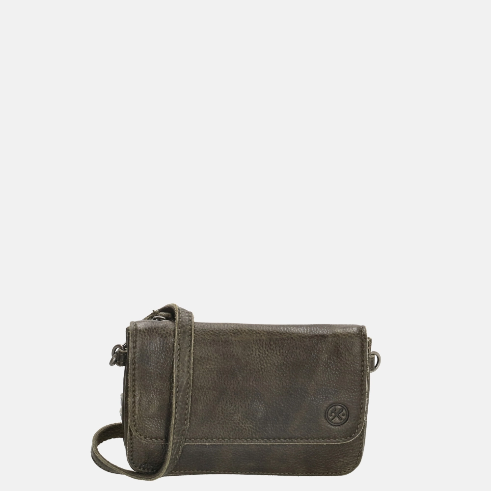 Hide & Stitches Paint Rock crossbody tas olijfgroen