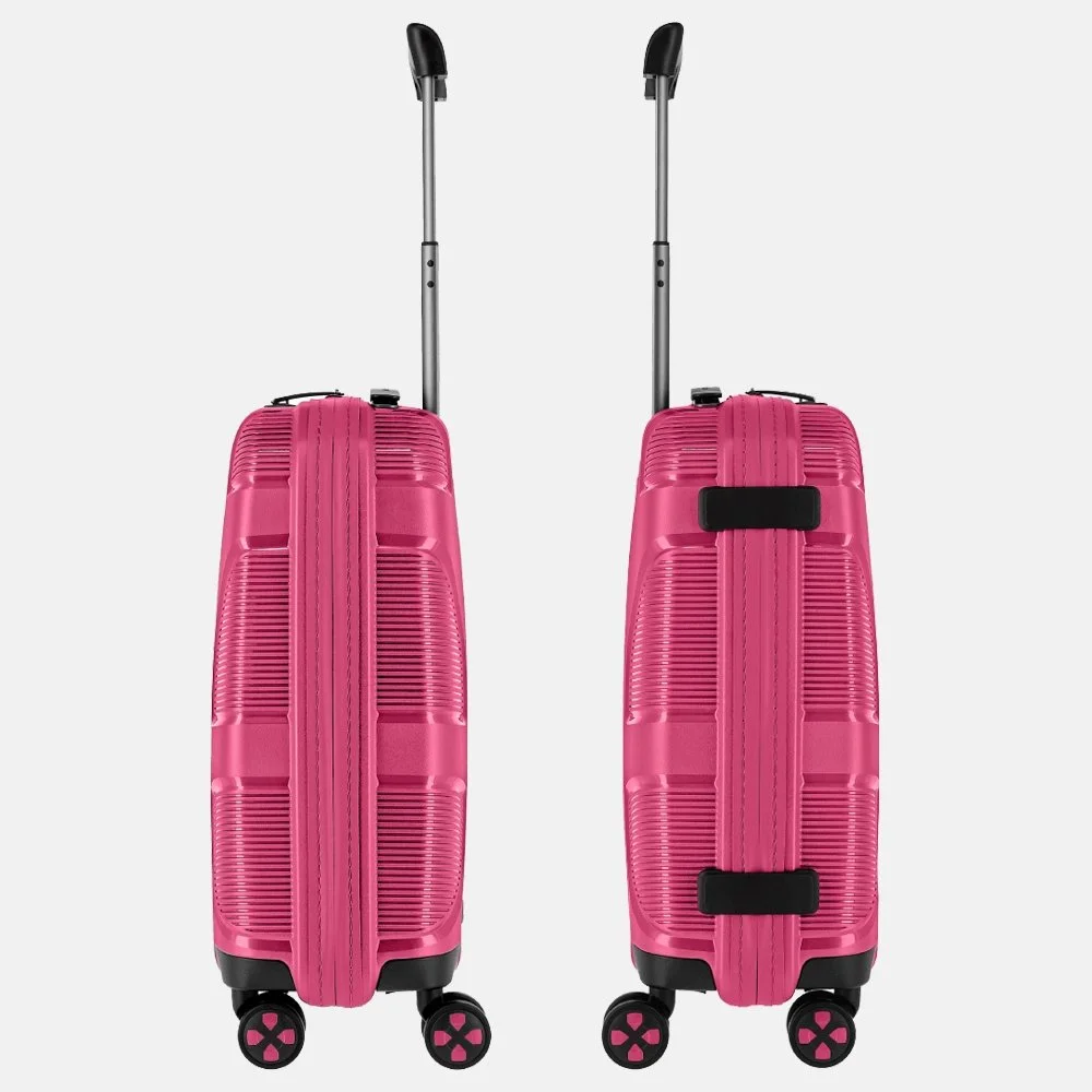 Impackt Spinner koffer 55 cm flora pink bij Duifhuizen