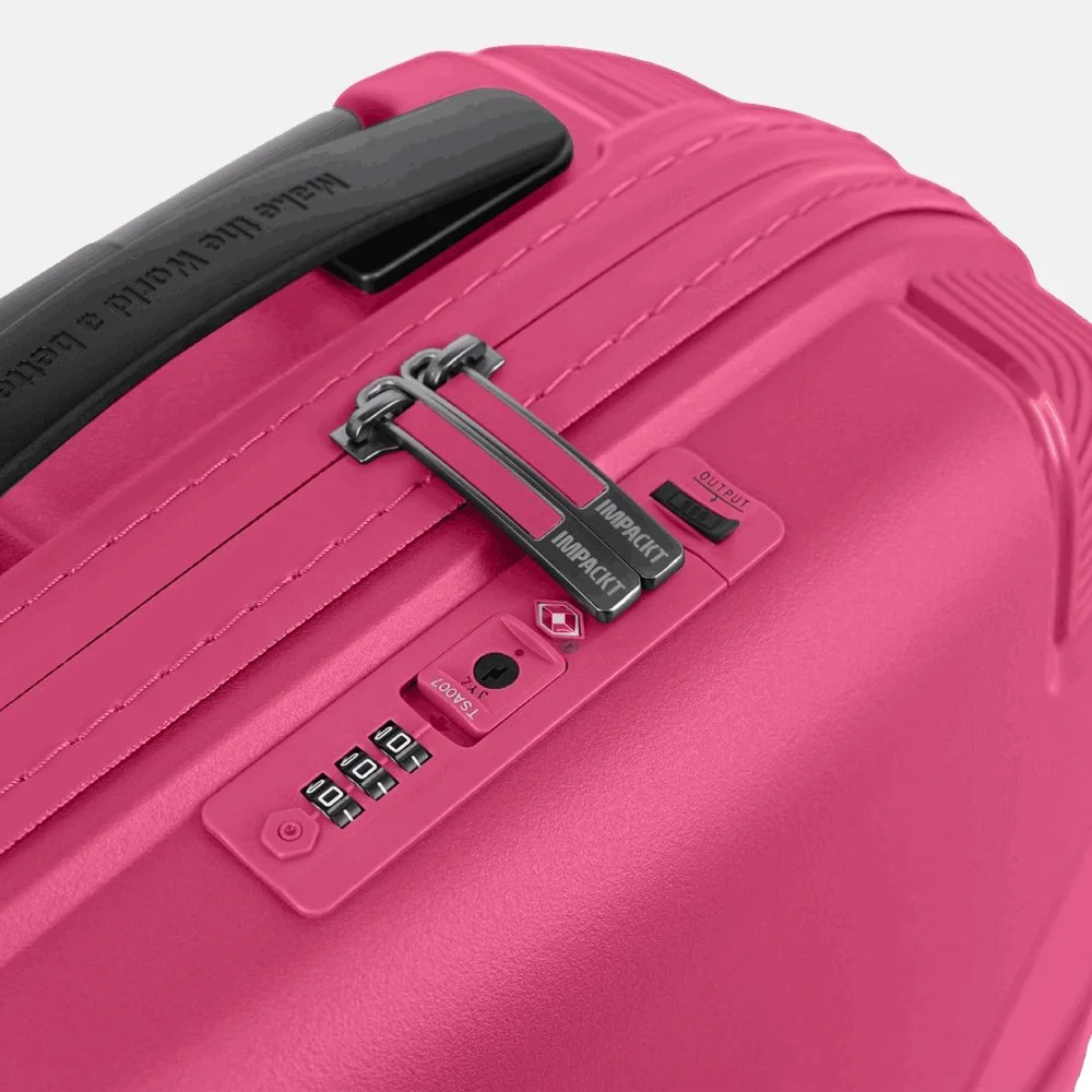 Impackt Spinner koffer 75 cm flora pink bij Duifhuizen