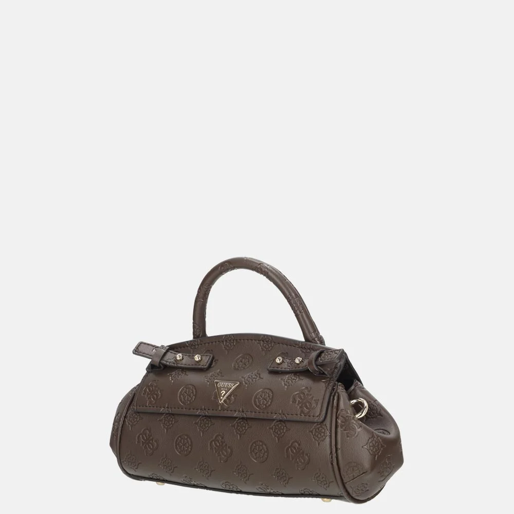 Guess Diana handtas mini chocolate logo bij Duifhuizen