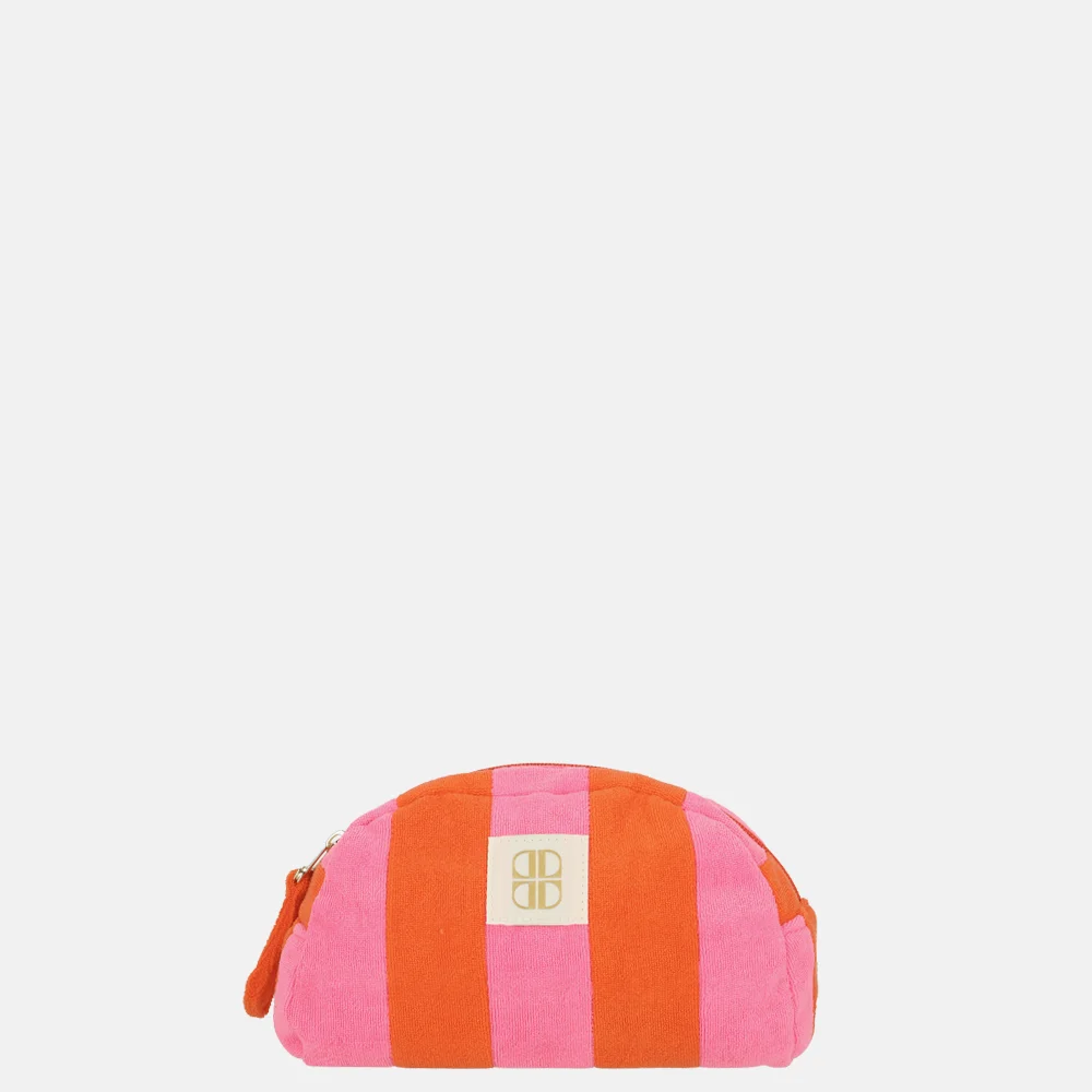 Laurent David Zara pouch/toilettas badstof roze/rood bij Duifhuizen