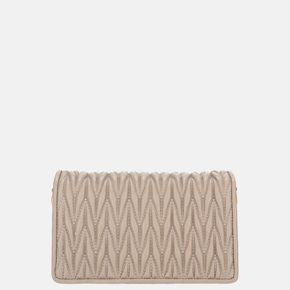 Daniele Donati Smocked crossbody tas taupe bij Duifhuizen