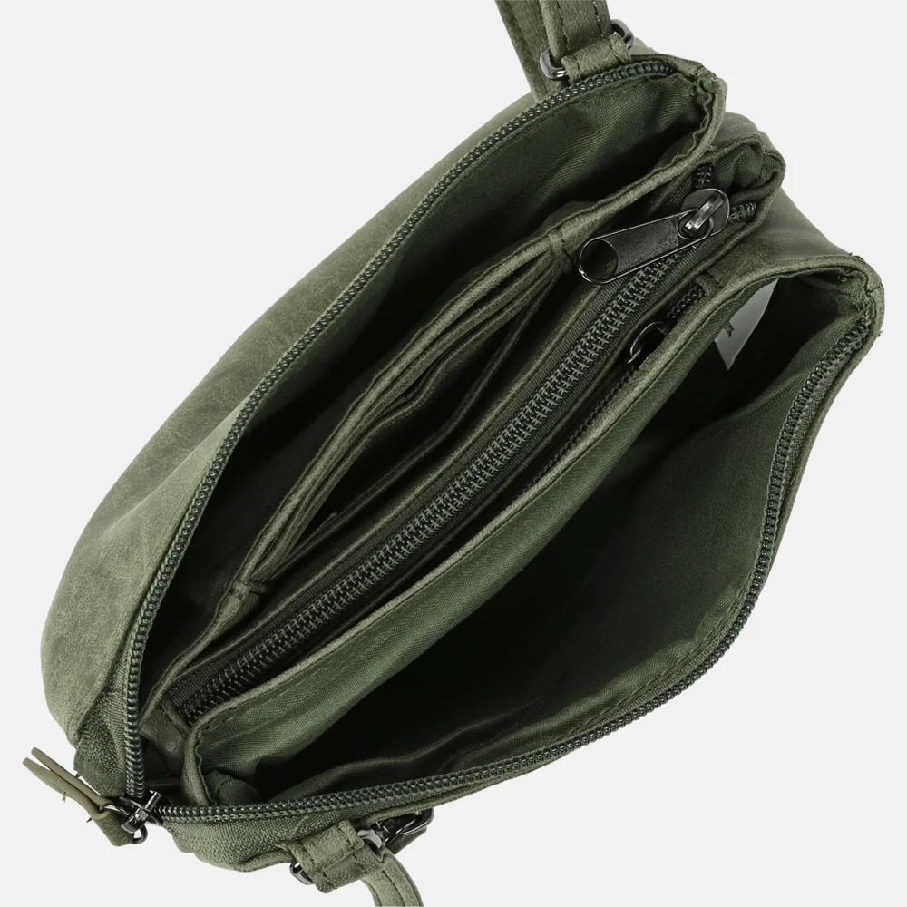 Enrico Benetti Anna crossbody tas olive bij Duifhuizen