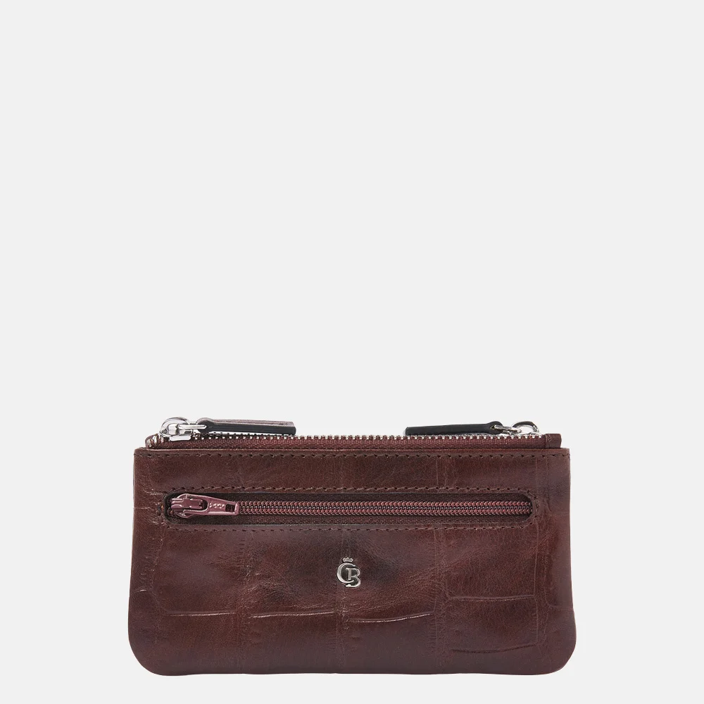Castelijn en Beerens double zip sleuteletui croco mocca