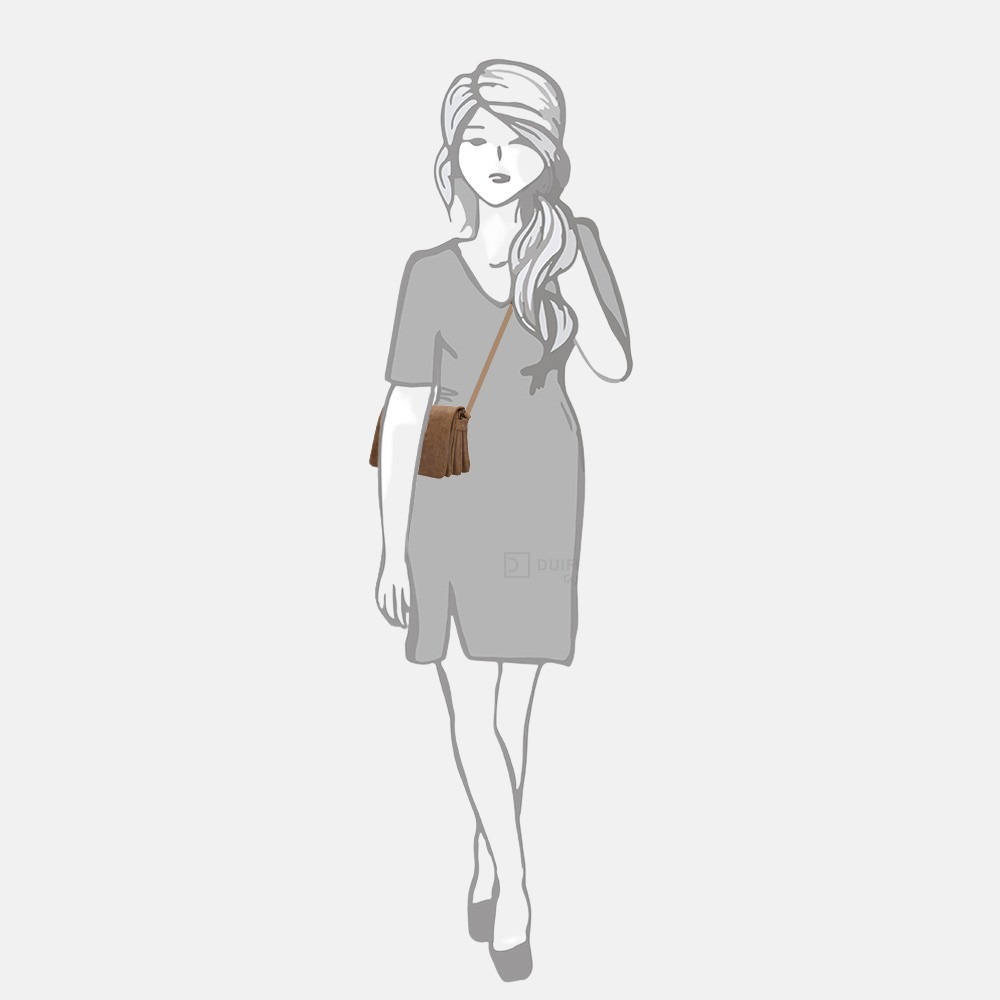 Enrico Benetti crossbody tas camel bij Duifhuizen