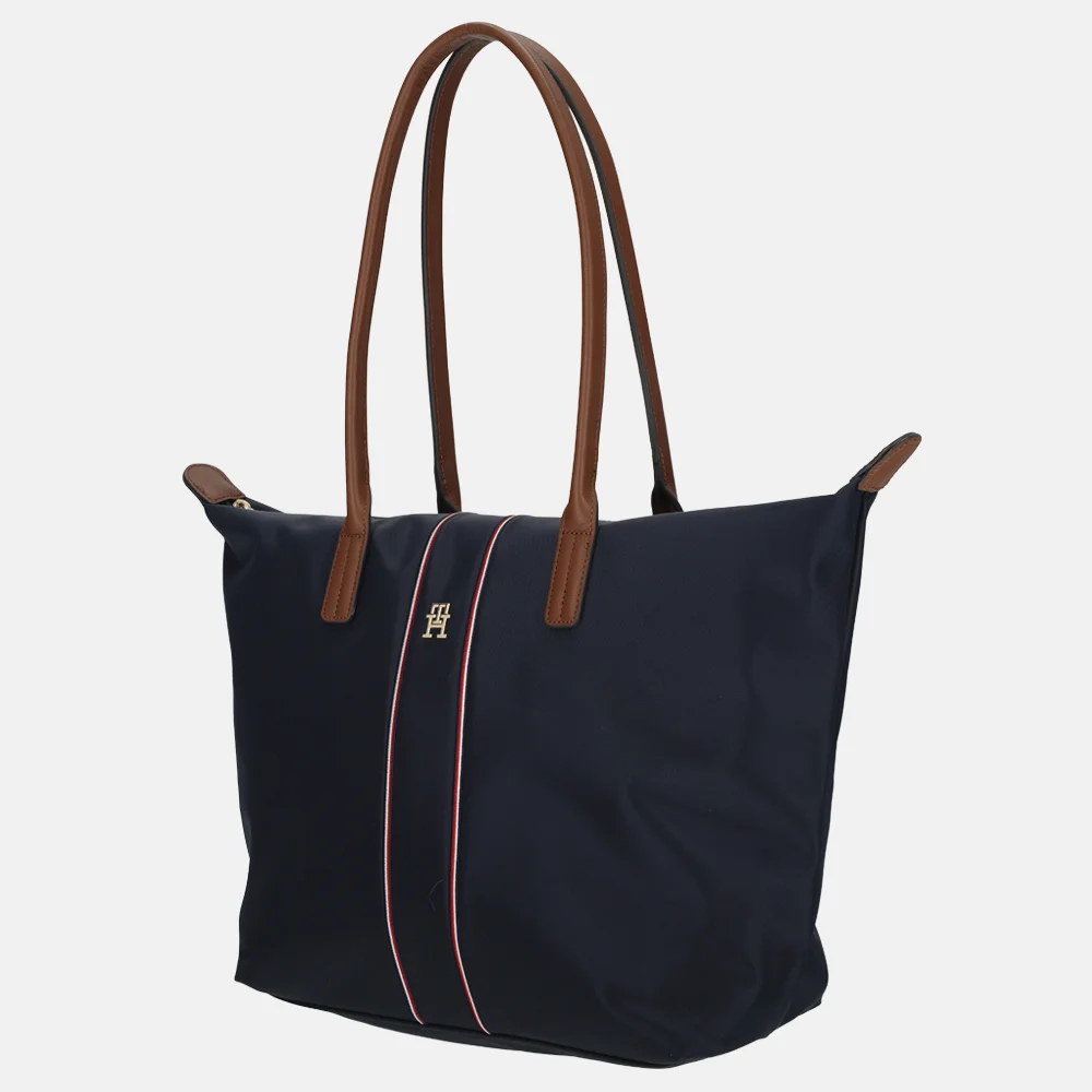 Tommy Hilfiger Popette shopper space blue corp bij Duifhuizen