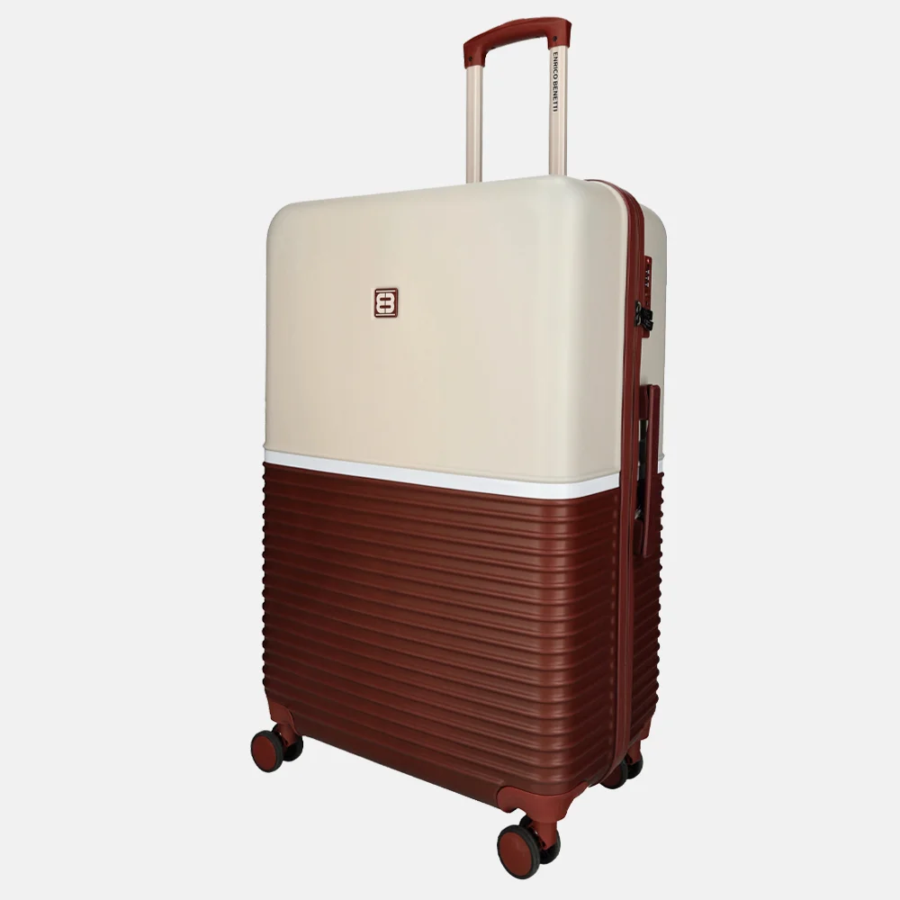 Enrico Benetti reiskoffer 75 cm bordeaux-beige bij Duifhuizen