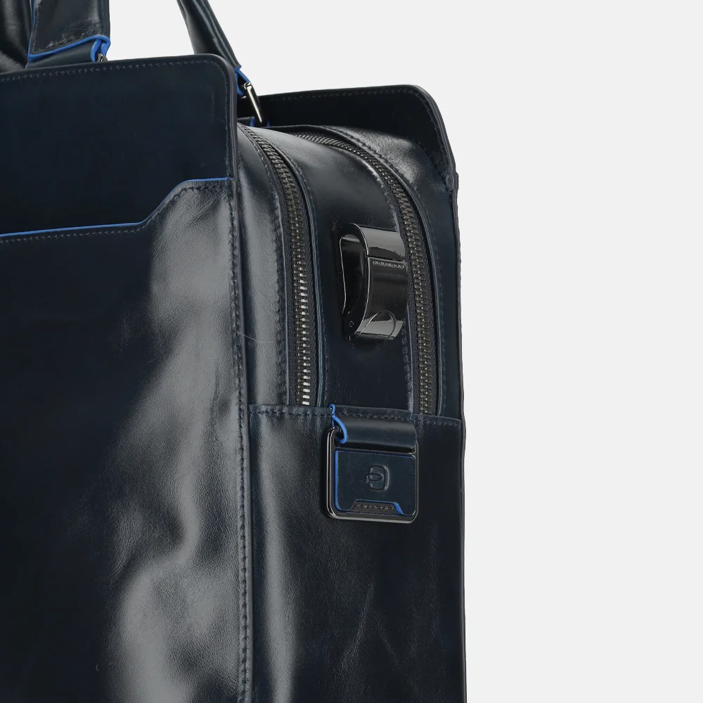 Piquadro laptoptas 15.6 inch blue bij Duifhuizen