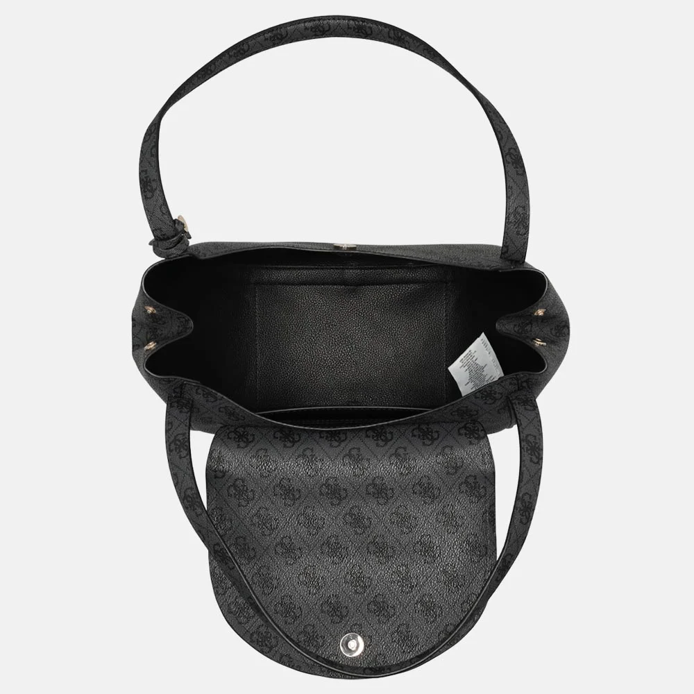 Guess Coleen schoudertas coal logo bij Duifhuizen