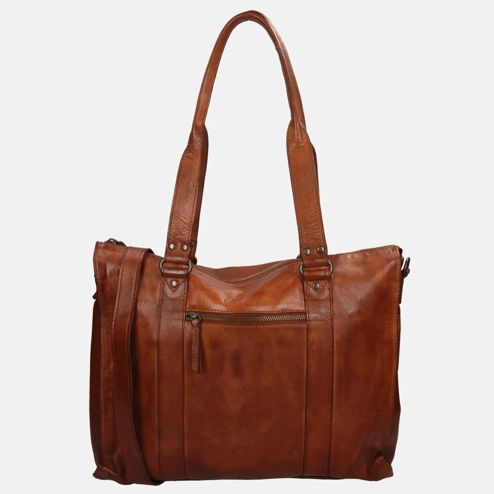 Bear Design Mea laptoptas 14 inch cognac bij Duifhuizen