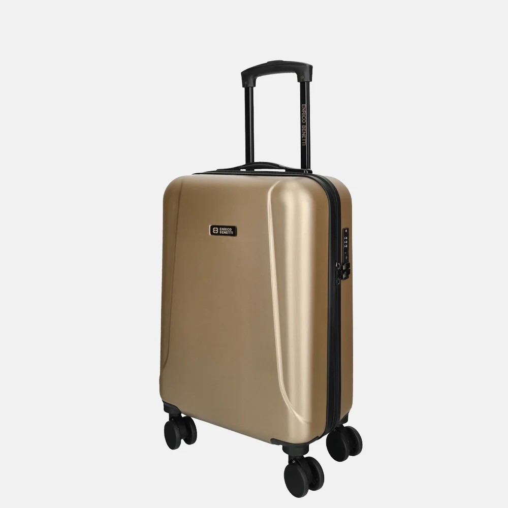 Enrico Benetti Edmonton handbagage koffer 55 cm champagne bij Duifhuizen