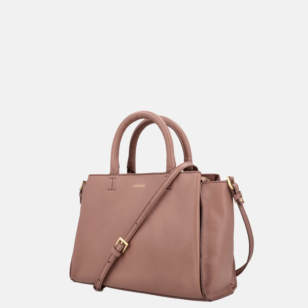 Loulou Essentiels Vera handtas M mocha mousse bij Duifhuizen